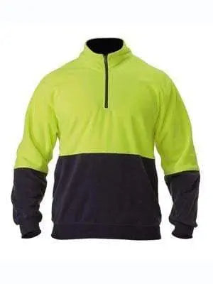 Bisley Workwear Hi Vis Polar Fleece Zip Pullover BK6889 Metro Workwear.